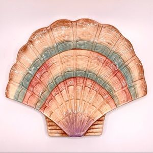 Fitz and Floyd Vintage Clamshell / Seashell Trinket Dish / Decorative Plate